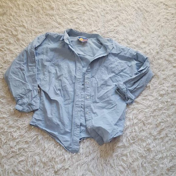 Button up Long Sleeve (Blue) - Picture 1 of 3